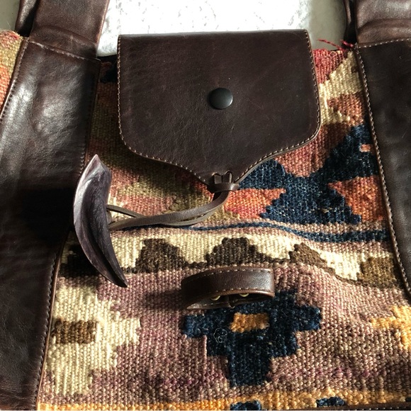 Calleen Cordero Leather and Kilim Shoulder Bag - Picture 10 of 13
